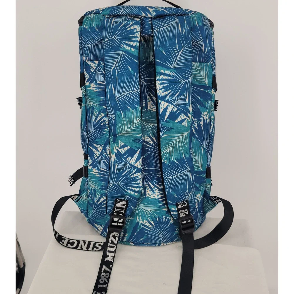 MUZMM Limited Edition Convertible Backpack Duffel Bag Tropical Palm Leaf Pattern